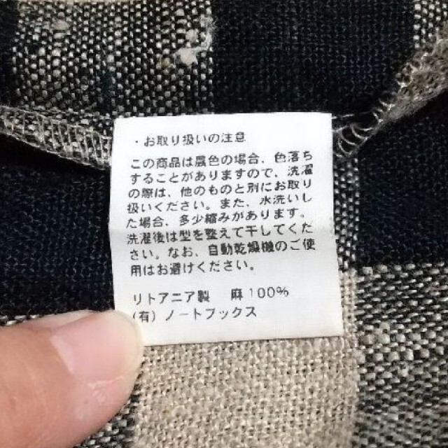 fog linen work(フォグリネンワーク)のfog linen work トートバッグ 革ハンドル バッファローチェック レディースのバッグ(トートバッグ)の商品写真