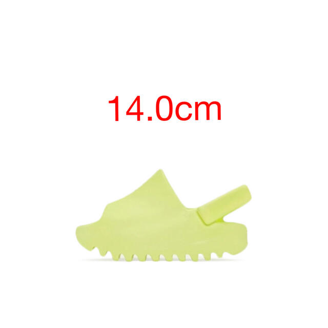 YEEZY Slide INFANT Glow Green 14cm キッズ/ベビー/マタニティのベビー靴/シューズ(~14cm)(サンダル)の商品写真
