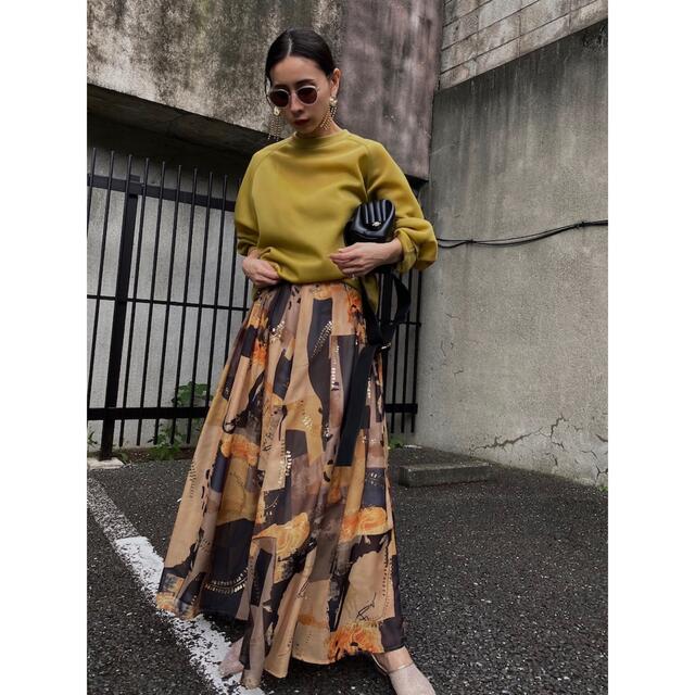 Ameri VINTAGE(アメリヴィンテージ)のAmeri Vintage  EMILIE TUCK FLARED SKIRT レディースのスカート(ロングスカート)の商品写真