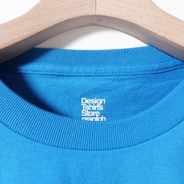 Graniph(グラニフ)のgraniph グラニフ　Tシャツ　ブルー　イラスト　プリント　Ｍ　ユニセックス レディースのトップス(Tシャツ(半袖/袖なし))の商品写真