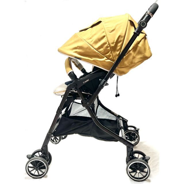 ☆極美品 コンビ ベビーカー スゴカル4キャス コンパクト ベルガモットイエロー