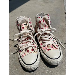 コンバース(CONVERSE)のコンバース　コスメ柄　24cm  ハイカット　リップ　唇(スニーカー)