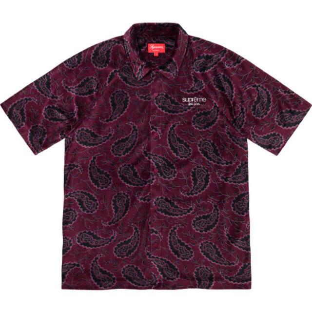 Supreme Velour S/S Shirt ペイズリー Mサイズ 大流行中! 51.0%OFF