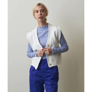 スティーブンアラン(steven alan)の【未使用】Steven Alan LILY KNIT VEST ベスト ホワイト(ベスト/ジレ)