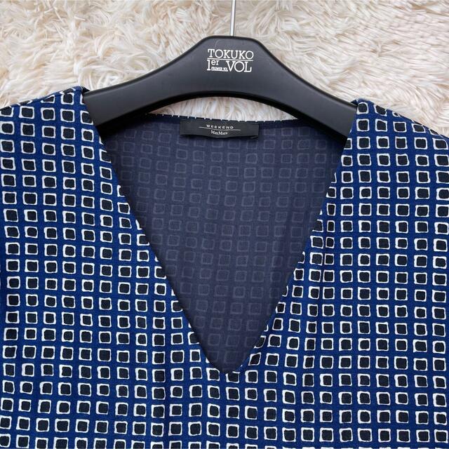 美品 MaxMara weekend 総柄 ミディアム ワンピース 半袖 L 8