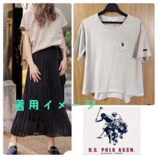 ポロラルフローレン(POLO RALPH LAUREN)のu.s.polo assn新品！ポロ L LサイズベージュTシャツ(Tシャツ(半袖/袖なし))