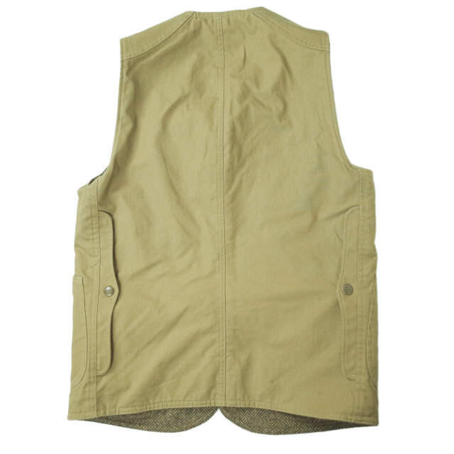 RRL ダブルアールエル HERRINGBONE TWEED REVERSIBLE HUNTING VEST ヘリンボーンツイードリバーシブルハンティングベスト S カーキ ジレ Double RL トップス【RRL】 3