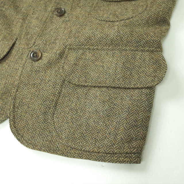 RRL ダブルアールエル HERRINGBONE TWEED REVERSIBLE HUNTING VEST ヘリンボーンツイードリバーシブルハンティングベスト S カーキ ジレ Double RL トップス【RRL】 6