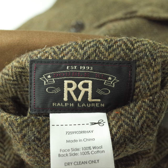 RRL ダブルアールエル HERRINGBONE TWEED REVERSIBLE HUNTING VEST ヘリンボーンツイードリバーシブルハンティングベスト S カーキ ジレ Double RL トップス【RRL】 7