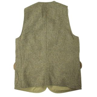 RRL ダブルアールエル HERRINGBONE TWEED REVERSIBLE HUNTING VEST ヘリンボーンツイードリバーシブルハンティングベスト S カーキ ジレ Double RL トップス【RRL】