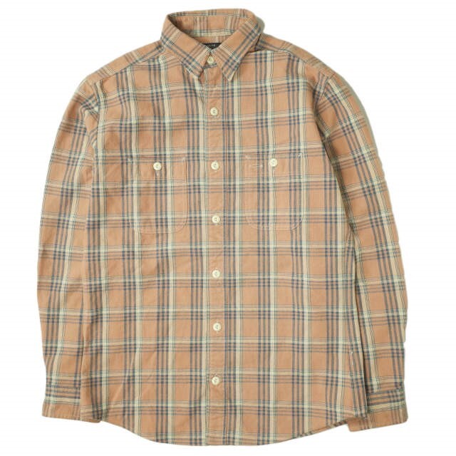 RRL(ダブルアールエル)のRRL ダブルアールエル L/S PLAID WORK SHIRTS コットンチェックワークシャツ XS ベージュ Double RL 長袖 トップス【中古】【RRL】 メンズのトップス(シャツ)の商品写真