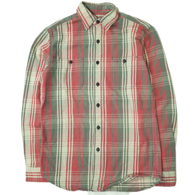 RRL ダブルアールエル L/S FLANNEL PLAID WORK SHIRTS コットンフランネル チェックワークシャツ XS レッド Double RL 長袖 トップス【RRL】約435cm身幅