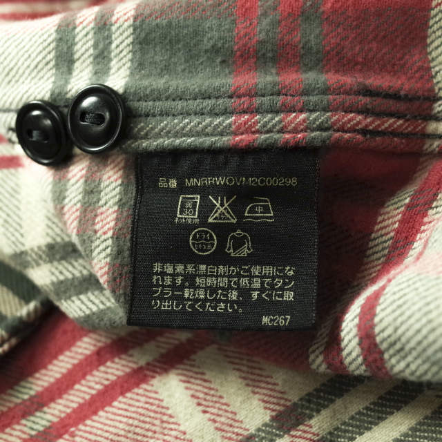 RRL ダブルアールエル L/S FLANNEL PLAID WORK SHIRTS コットンフランネル チェックワークシャツ XS レッド  Double RL 長袖 トップス【中古】【RRL】