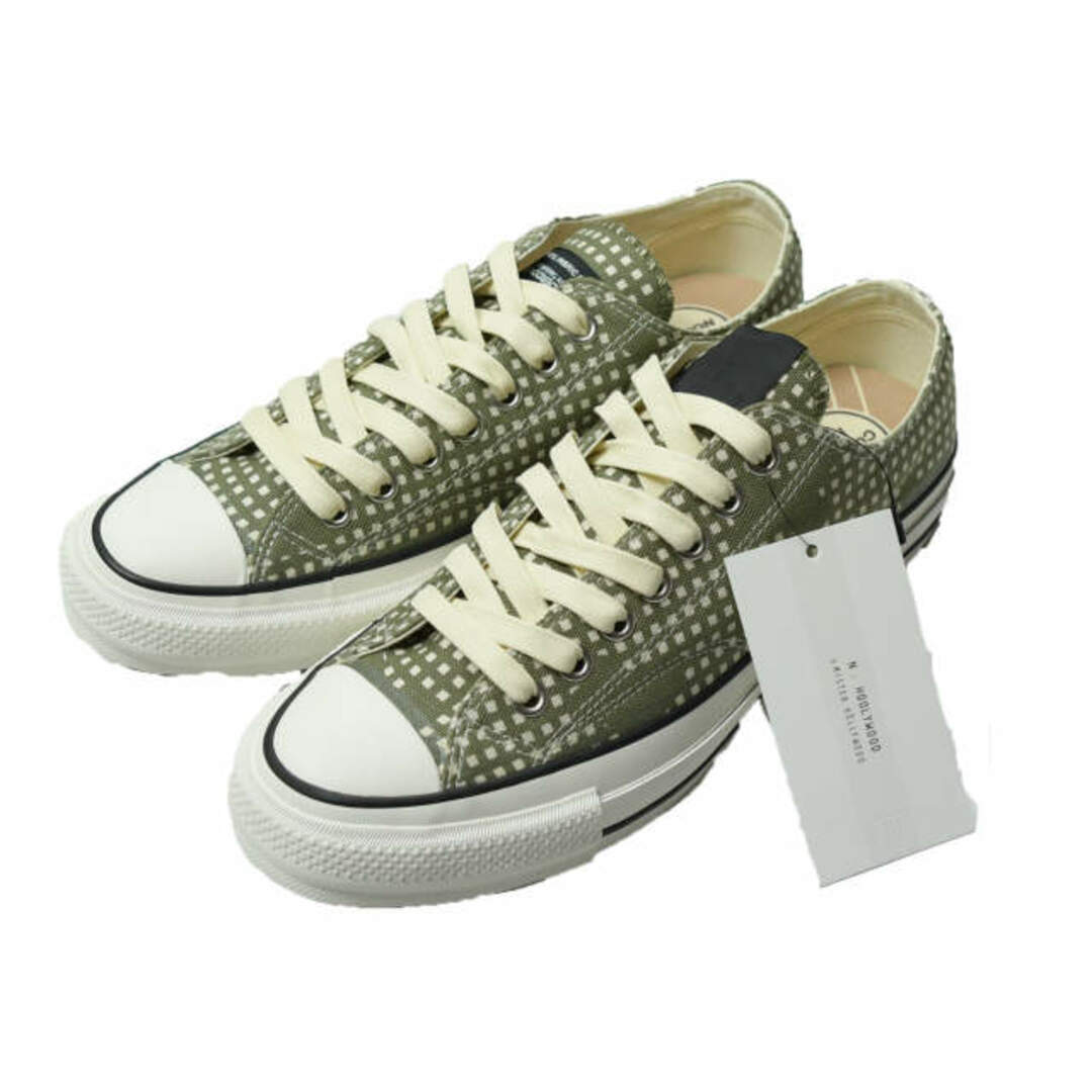 N.HOOLYWOOD COMPILE LINE x CONVERSE ADDICT x UNDERCOVER エヌハリウッド コンバースアディクト アンダーカバー 21AW 別注 CHUCK TAYLOR NU OX 2212-SE01peg US9.5(28cm) KHAKI CHECK ナイトカモフラージュ REBEL スニーカー シューズ【新古品】【N.HOOLYWOOD】