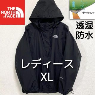 ザノースフェイス(THE NORTH FACE)の美品人気 ノースフェイス マウンテンパーカー 透湿防水 レディースXL ブラック(ナイロンジャケット)