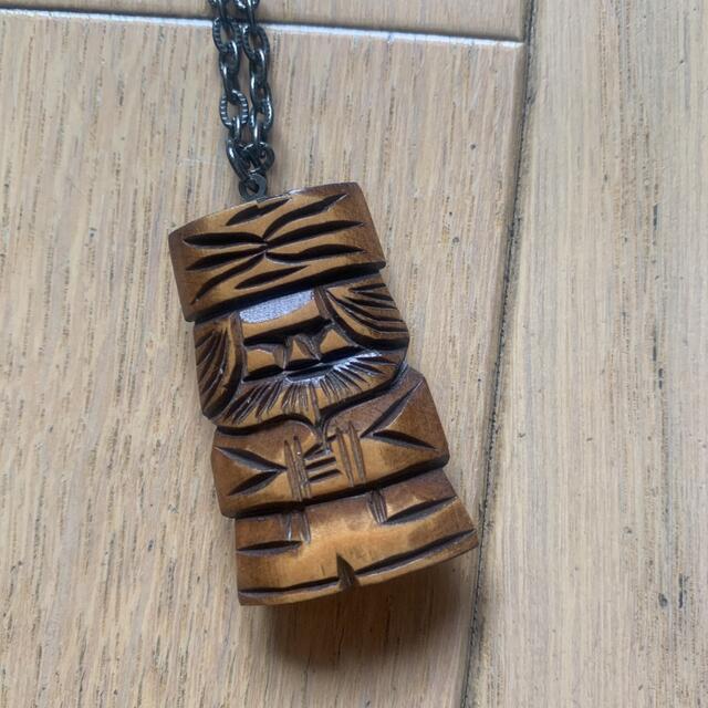 ネックレス ハンドメイド 木 民族 一点モノ used ビンテージ