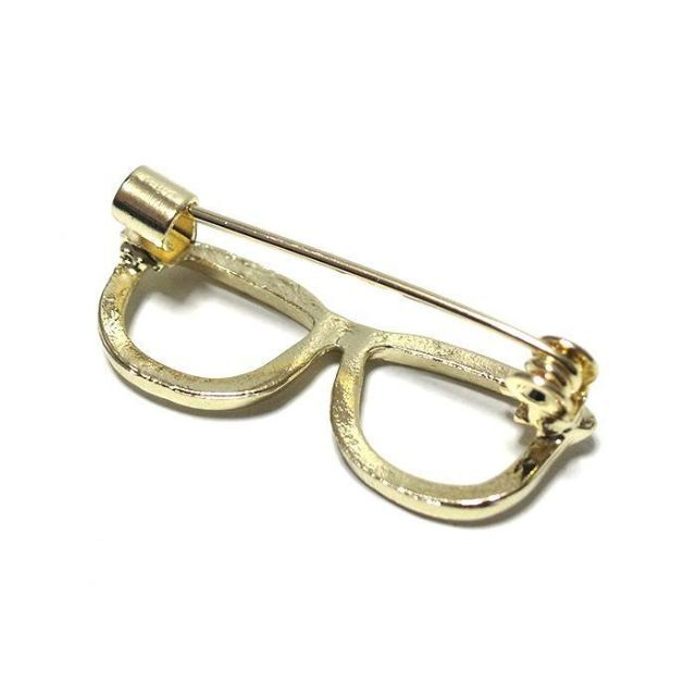 ブローチ メガネ 眼鏡 めがね グラス ゴールド bro-0591の通販 by nikke_mamenoki｜ラクマ