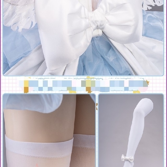 T⑤4 リゼロ ラム レム 天使服 多層フリルスカート ステージ衣装