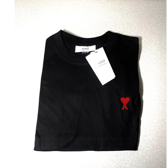 正規品　AMI Paris アミ Tシャツ ブラック　S  レディースのトップス(Tシャツ(半袖/袖なし))の商品写真
