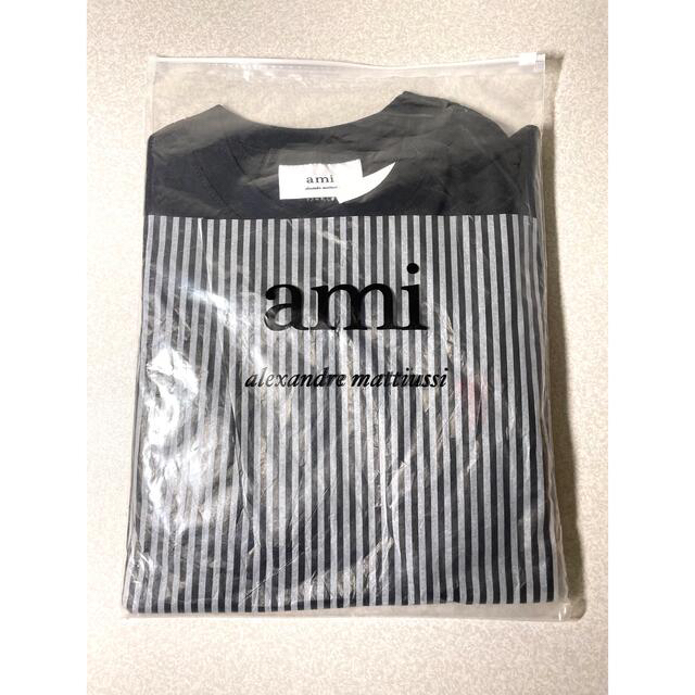 正規品　AMI Paris アミ Tシャツ ブラック　S  レディースのトップス(Tシャツ(半袖/袖なし))の商品写真