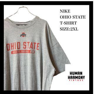 ナイキ(NIKE)のNIKE ナイキ OHIO STATE オハイオ Tシャツ 古着 オーバーサイズ(Tシャツ/カットソー(半袖/袖なし))