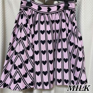 ミルク(MILK)のMILK ハートレジメンタルスカート ピンク(ミニスカート)