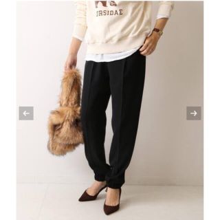 選べる配送時期 【plage】22AW センタープレスギャザーパンツ - その他