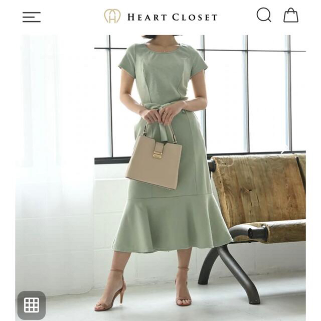 完売品　試着のみ　HEART CLOSET 半袖リブマーメイドワンピースワンピース