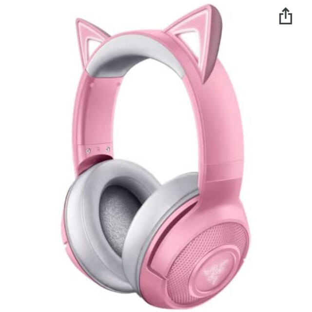 Razer(レイザー)のRazer Kraken Kitty Quartz Pink 猫耳ヘッドホン スマホ/家電/カメラのオーディオ機器(ヘッドフォン/イヤフォン)の商品写真