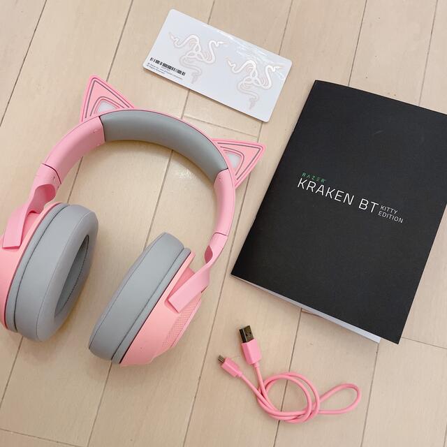 Razer(レイザー)のRazer Kraken Kitty Quartz Pink 猫耳ヘッドホン スマホ/家電/カメラのオーディオ機器(ヘッドフォン/イヤフォン)の商品写真