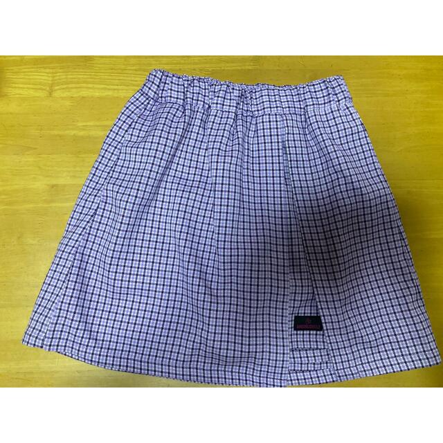 GU(ジーユー)のGU キュロットスカート　紫色　チェック　160 キッズ/ベビー/マタニティのキッズ服女の子用(90cm~)(スカート)の商品写真
