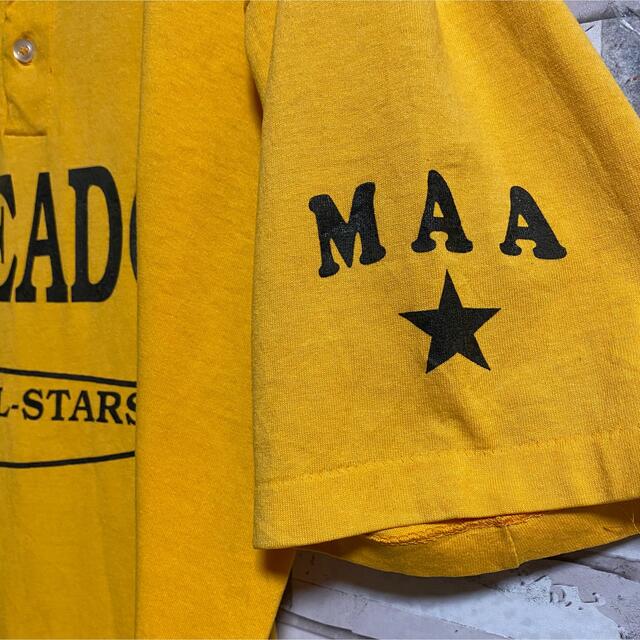 90s 古着 ヴィンテージ USA製 シングルステッチ ヘンリーネック ゆるだぼ メンズのトップス(Tシャツ/カットソー(半袖/袖なし))の商品写真