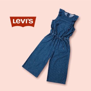 リーバイス(Levi's)のLEVI'S【レア】ストライプデニムフリルノースリーブオールインワン(オールインワン)