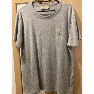 メゾンキツネ(MAISON KITSUNE')のメゾンキツネ Tシャツ グレー  ユニセックスS(Tシャツ(半袖/袖なし))