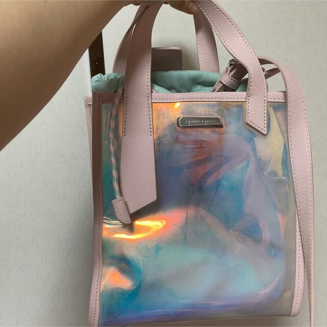 Charles&Keith ショルダーバッグ ピンク ツーウェイ 3