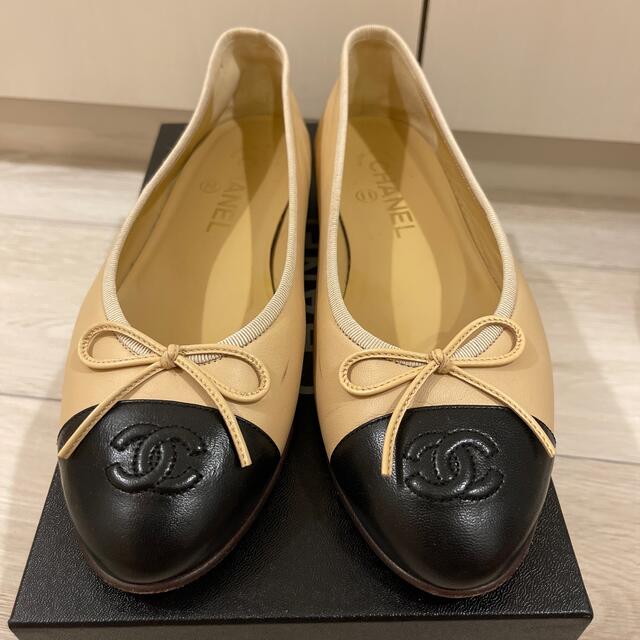 CHANEL バレエフラット　ベージュ