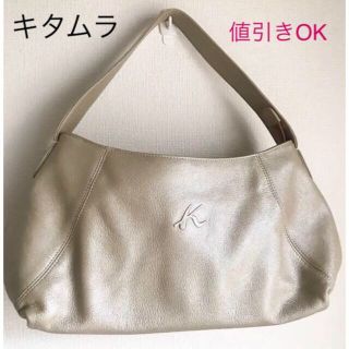 キタムラ(Kitamura)の○キタムラ トートバッグ ラメ入りベージュ色(トートバッグ)