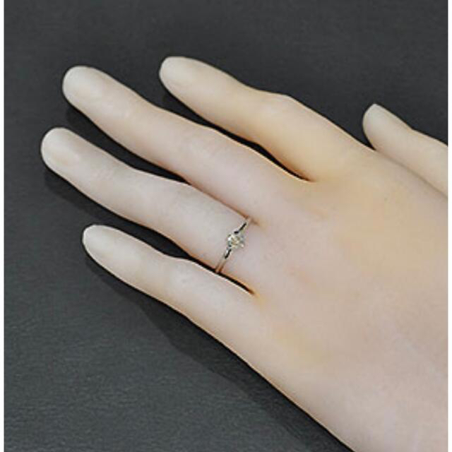 天然ブラウンダイヤモンド0.1ct リング  シルバー925 プラチナ仕上げ レディースのアクセサリー(リング(指輪))の商品写真