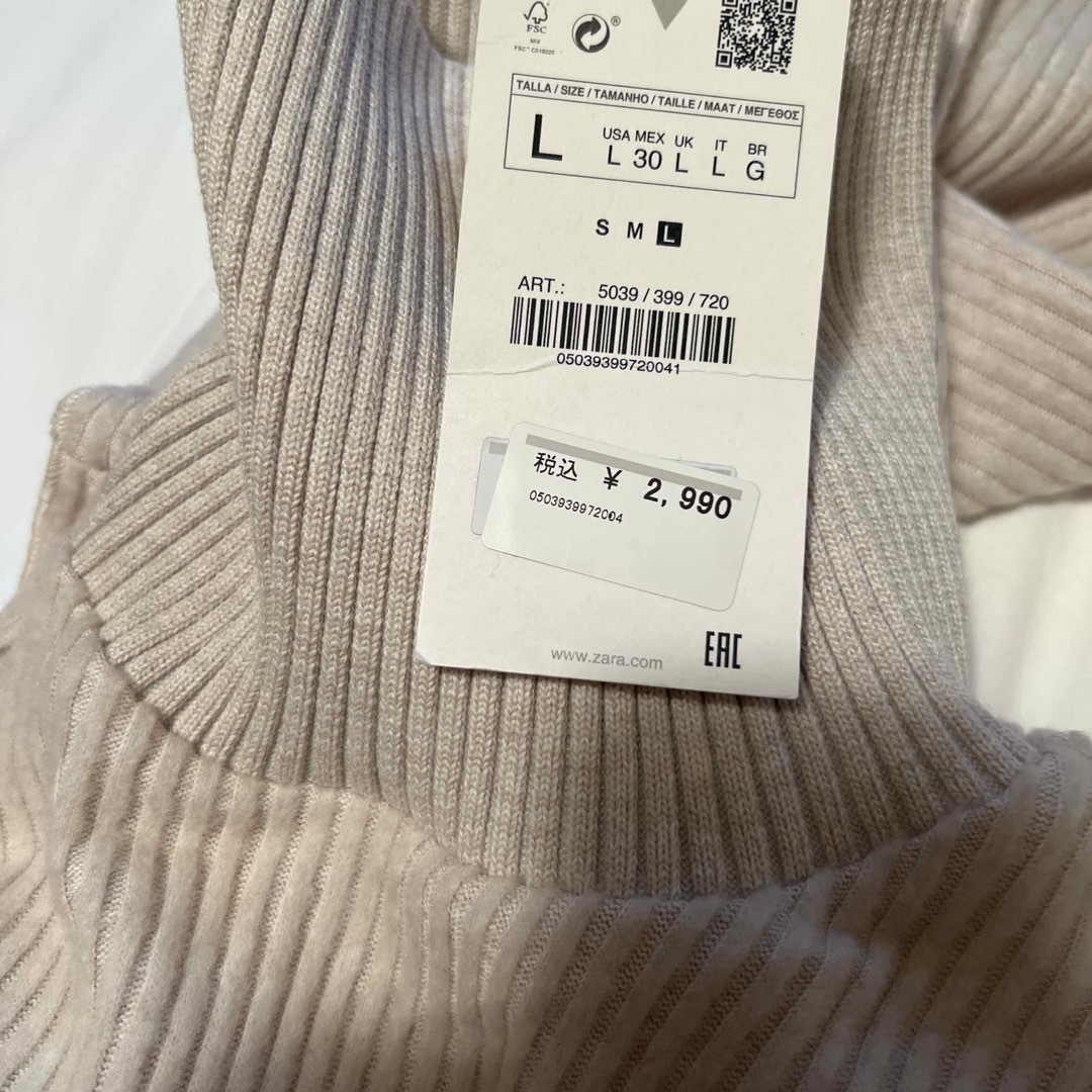 ZARA(ザラ)のザラ　ソフトタートルネック レディースのトップス(カットソー(半袖/袖なし))の商品写真