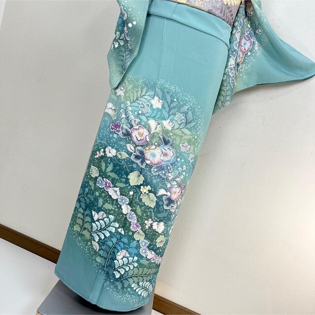 早い者勝ち 訪問着 辻ヶ花 美品 鹿子絞り染め 正絹.No167A