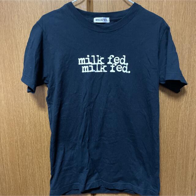 MILKFED.(ミルクフェド)のmilkfed黒ロゴT フリーサイズ　美品 レディースのトップス(Tシャツ(半袖/袖なし))の商品写真