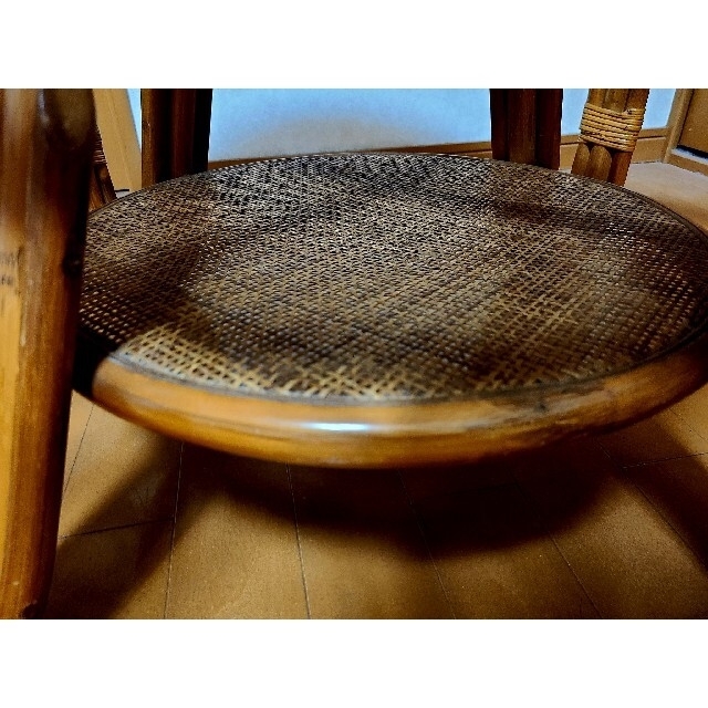 ラタン 木製 丸 ロー テーブル インテリア オシャレ ガラステーブル 可愛い 8