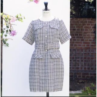 ハーリップトゥ(Her lip to)のherlipto Classic Tweed Mini Dress white(ひざ丈ワンピース)