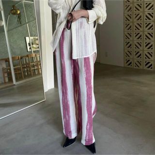 アメリヴィンテージ(Ameri VINTAGE)のAmeri VINTAGE PAINT STRIPE RELAX PANTS(カジュアルパンツ)