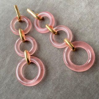 イアパピヨネ(ear PAPILLONNER)の★セール★【クリアピンク】インポートピアスzara rosebud solace(ピアス)