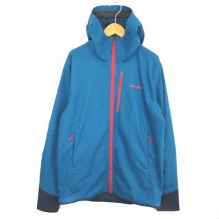 パタゴニア(patagonia)のパタゴニア 83030 ソフト シェルジャケット フーデッド ブルー レッド M(その他)