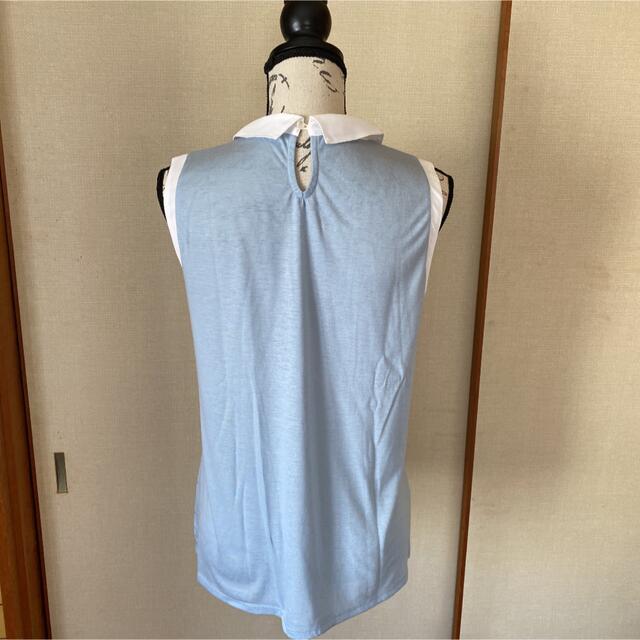 ikka(イッカ)の新品未使用 衿付きチェックノースリーブ レディースのトップス(シャツ/ブラウス(半袖/袖なし))の商品写真
