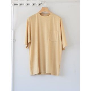 COMOLI ウール天竺Tシャツ カットソー 半袖 4 XL ベージュ