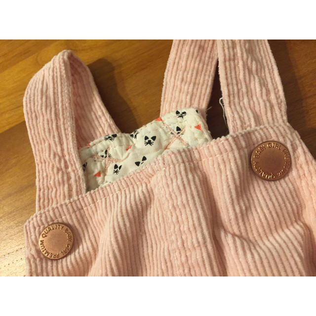 ZARA KIDS(ザラキッズ)のZARA babyコーデュロイワンピース★ジャンパースカートピンク80 キッズ/ベビー/マタニティのベビー服(~85cm)(ワンピース)の商品写真