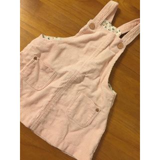 ザラキッズ(ZARA KIDS)のZARA babyコーデュロイワンピース★ジャンパースカートピンク80(ワンピース)